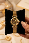 MonCheri Gold Plated Leopard Print Dial Analog Watch for Women