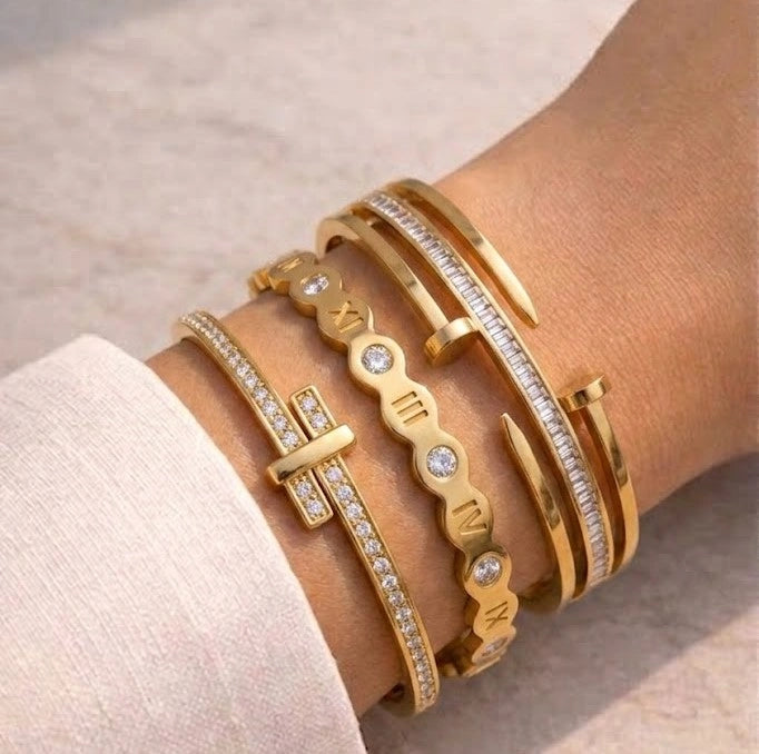 The "Old Money" Bracelet Stack (Set of 3) | Anti-Tarnish & Gold-Plated