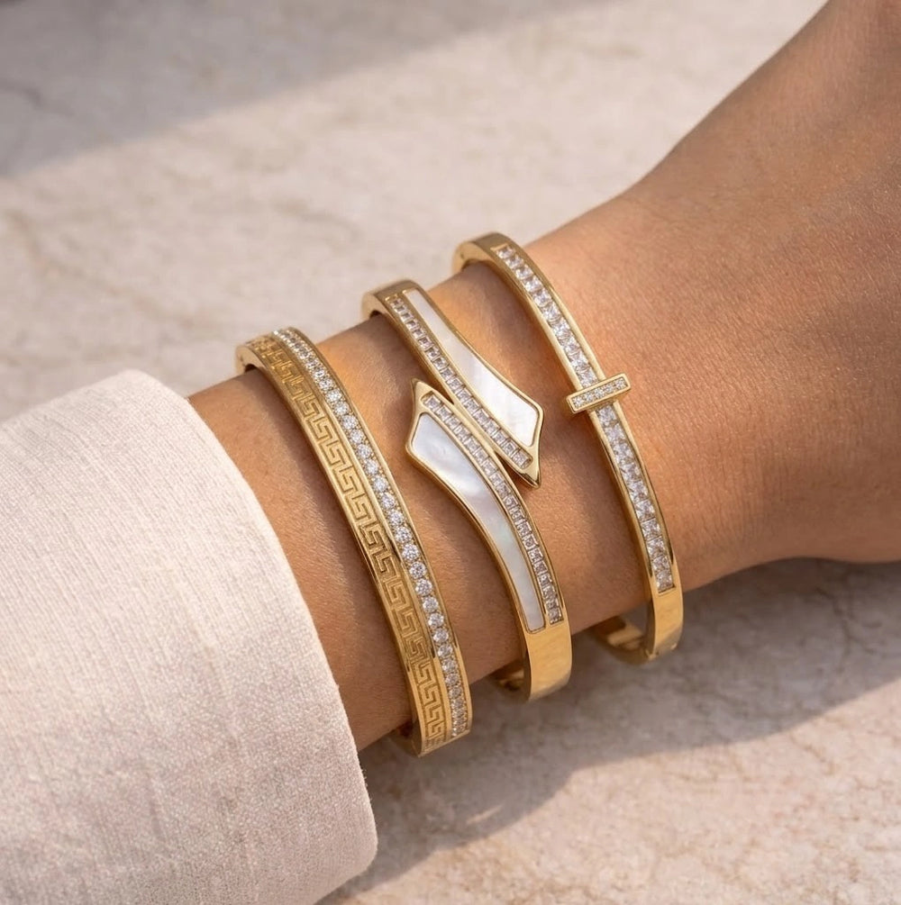The Old Money Gold Bracelet Stack | Anti-Tarnish 3-Piece Set
