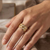 Braided Woven Crystal Ring | High Quality Geometric Fashion Ring