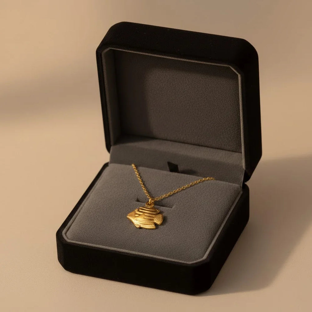 Fish Pendant Necklace – Gold Plated, Anti-Tarnish & Waterproof Chain for Women