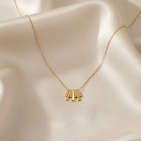 Geometric Fan Bar Pendant Necklace | Anti-Tarnish Gold Plated | Minimalist Korean Style
