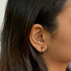Vibrant Multi-Color Stone Studded Anti-Tarnish Hoop Earrings