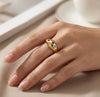 Multi-Color Stone Chunky Dome Ring | Anti-Tarnish Gold Plated