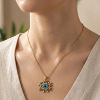 Multicolor Evil Eye Necklace | Anti-Tarnish Fashion Pendant