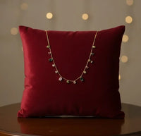 Rainbow Multi-Color Charm Necklace - Anti-Tarnish Gold Plated Dainty Chain