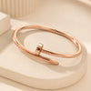Nail Bracelet - Anti Tarnish Rose Gold Plated Minimalist Bangle