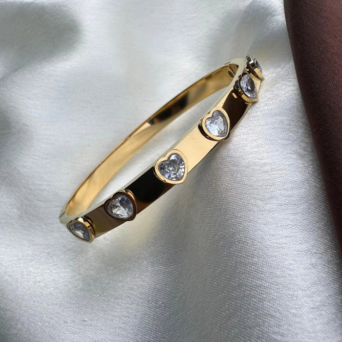 Golden Duo: The Nail & Heart Sparkle Stack