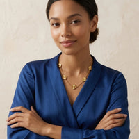 Vintage Clover 5-Motif Gold-Plated Necklace | Anti-Tarnish & Waterproof