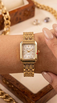 The Vintage "Old Money" Square Watch | Anti-Tarnish & Gold-Plated