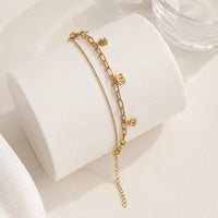 Double Layer Charm Bracelet - Anti-Tarnish Gold-Plated
