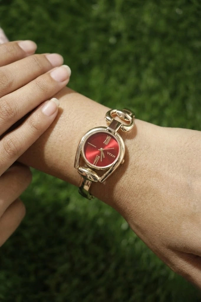 The 'Old Money' Red Dial Watch | Anti-Tarnish