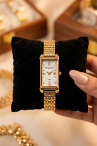 Classic Rectangular Vintage Watch - Anti-Tarnish Gold Plated