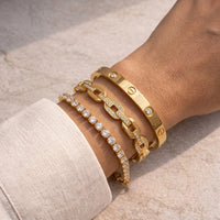 Old Money 3-Piece Bracelet Stack - Anti-Tarnish Gold Plated Combo