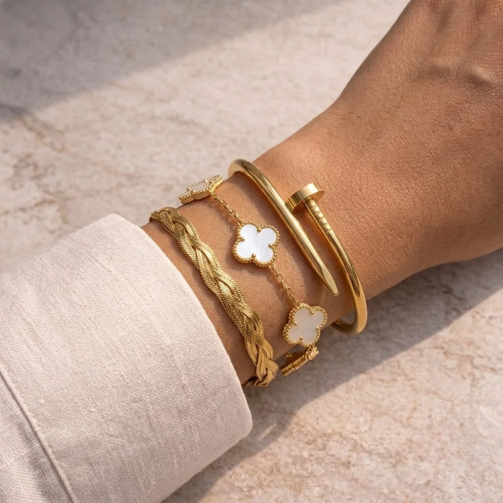 Old Money 3-Piece Bracelet Stack | Anti-Tarnish Gold Plated