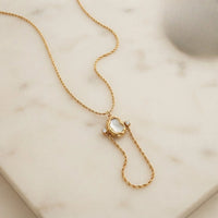 Anti Tarnish Gold Plated Minimalist Pearl Pendant Necklace