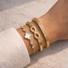 The "Old Money" 3-Piece Clover & Infinity Bracelet Stack - Anti Tarnish