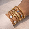 Old Money Aesthetic 5-Piece Bracelet Stack - Anti-Tarnish Gold Plated