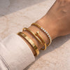 Old Money 3-Piece Gold Plated Bracelet Stack | Anti-Tarnish Nail & Crystal Bangles