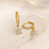 Star Charm Earrings - Anti Tarnish Gold Plated | MonCheri