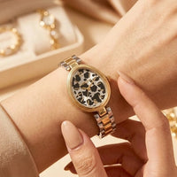 Y2K Teardrop Animal Print Watch | Two-Tone Anti-Tarnish Gold Plated