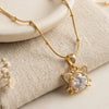 Anti-Tarnish Gold Plated Cat Pendant Necklace | Sparkling CZ Kitty Jewelry for Women & Girls