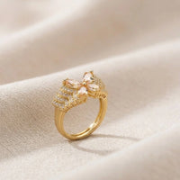 Elegant Butterfly Crystal Fashion Ring | High-Quality Statement Piece