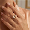 Pearl Butterfly Statement Ring - High Quality Studded Fashion Jewelry