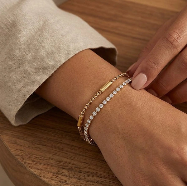 Premium anti tarnish gold plated jewelry bracelet