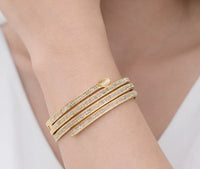Crystal Spiral Wrap Bracelet | Anti-Tarnish Gold-Plated