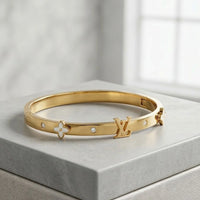 Luxury Monogram White Clover Anti-Tarnish Bracelet ( baby size)