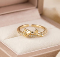 Gold Rose Studded Fashion Earrings | Premium Designer Floral Jewelry