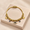 Evil Eye Charm Anti-Tarnish Gold Plated Bracelet