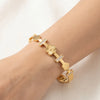 Premium Gold Plated Floral Clover Bracelet for Women