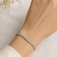 Zirconia Tennis Bracelet - Anti-Tarnish Gold-Plated & Waterproof