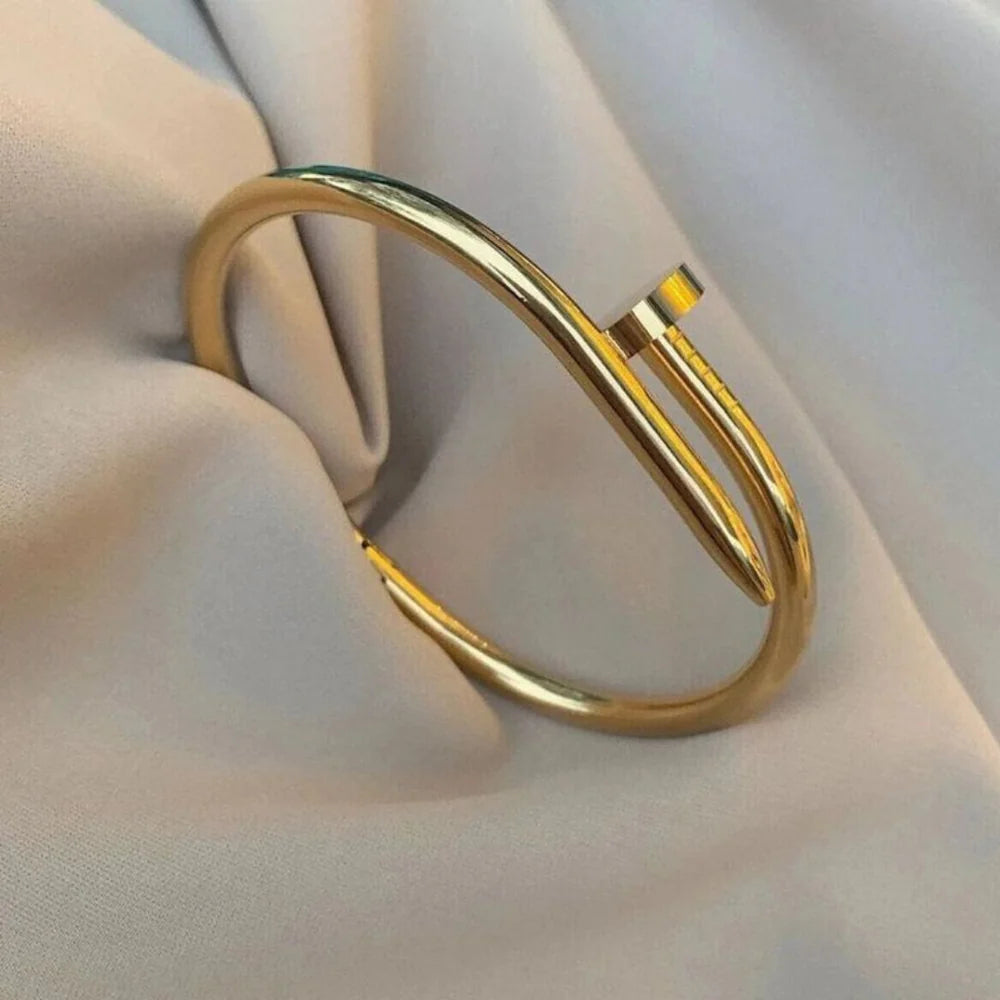 Nail Cuff Bracelet - Gold Plated & Anti-Tarnish | Premium Western Jewelry