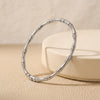 Premium Silver Bamboo Joint Bracelet | Elegant Minimalist Bangle for Women