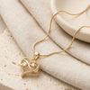 Intertwined Heart Infinity Anti Tarnish Gold Plated Necklace