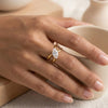 Anti-Tarnish Marquise Cut Gold Plated Adjustable Ring | Criss-Cross Open Design