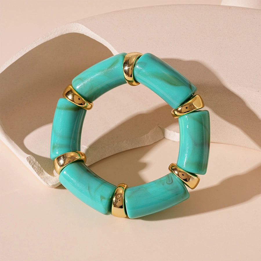 Turquoise Chunky Bead Statement Bracelet | High Quality Boho Jewelry