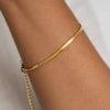 Flat Snake Chain Herringbone Bracelet | Anti-Tarnish Gold-Plated