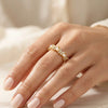 Dainty Pearl & Crystal Gold Ring | High Quality Fashion Jewelry