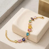 Multi-Color Geometric Gemstone Bracelet | Anti-Tarnish