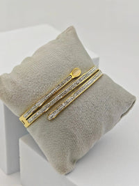 Crystal Spiral Wrap Bracelet | Anti-Tarnish Gold-Plated
