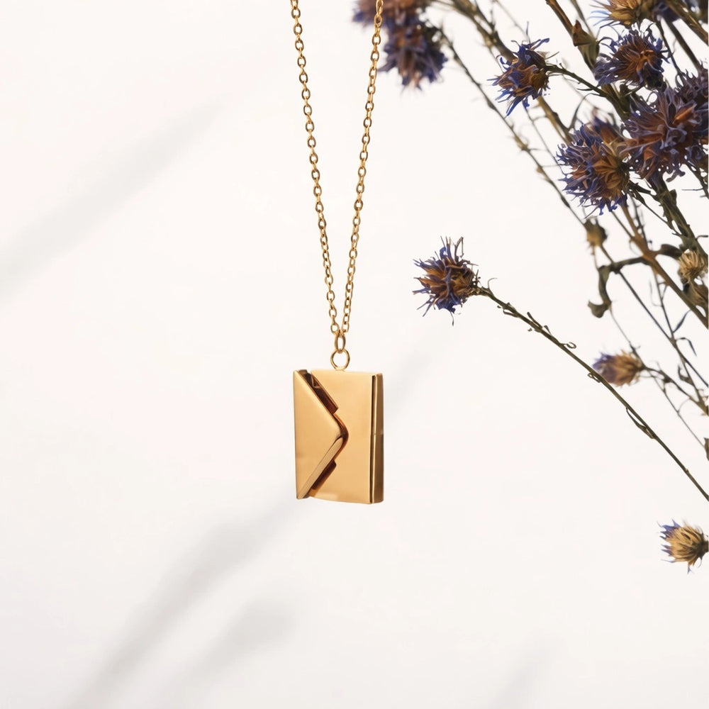 Love Envelope Secret Message Necklace | Anti-Tarnish Gold Plated