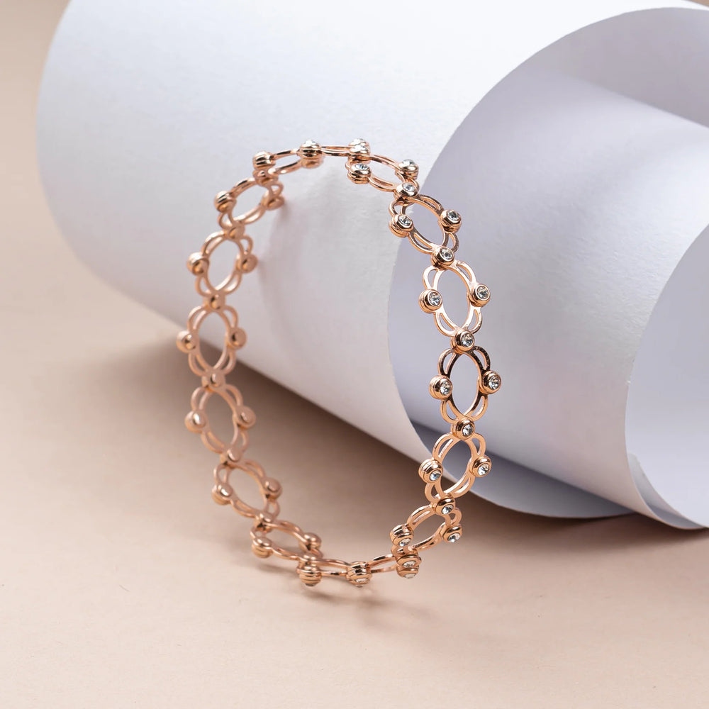 2 in 1 - Rose Gold Multi-Layered Crystal Fashion Ring/ Bracelet- High Quality Statement Jewelry for Women