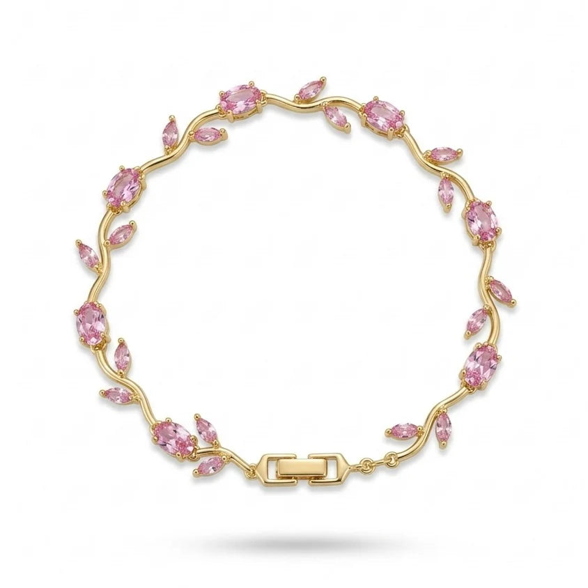 Viral Pink Tulip Bracelet | Premium Anti-Tarnish
