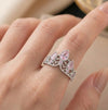 Royal Pink Tiara Crown Ring | High-Quality Fashion Jewelry