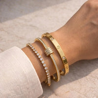 The 'It Girl' Everyday Bracelet Stack - 3 Pc Anti-Tarnish Set