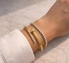 The "It Girl" Stack: Nail Bangle & Tennis Bracelet Combo